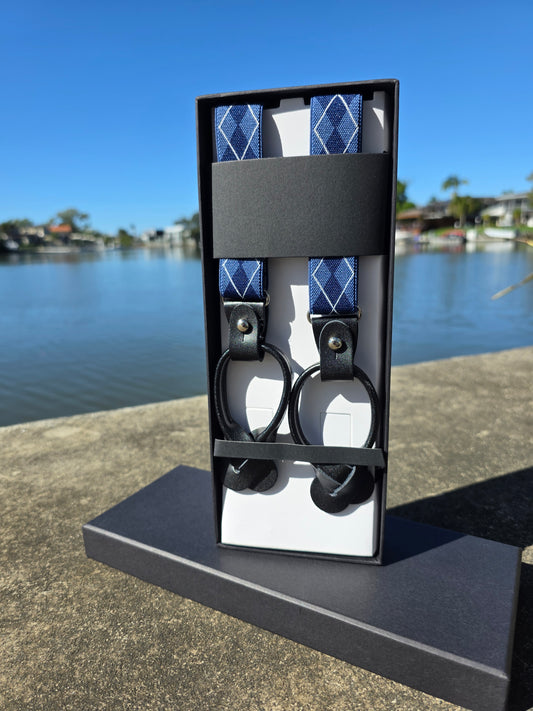 Slim Argyle Suspenders